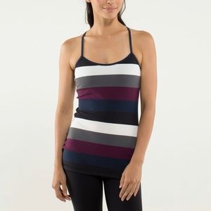 lululemon striped power y tank